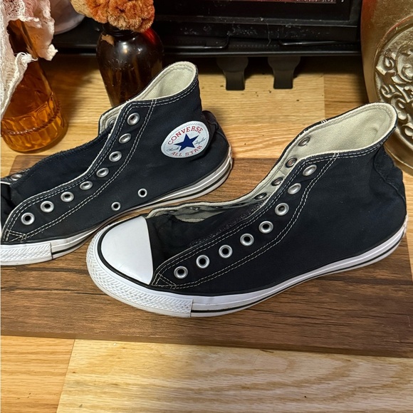 Converse Black Canvas High-Tops Men’s 8 Women’s 10 - Picture 1 of 11